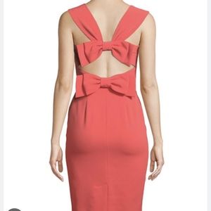 Moschino Coral Cocktail Dress With Bows NWT Size 10
